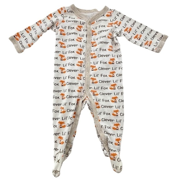 Koala Kids Other - Baby Koala 3-6 Months Long Sleeves Footed Baby Sleeper w Foxes 100% Cotton 🦊